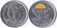 Canada 2011 Canada 25 Cents 2011 Bust right, yellow circle vz 23.01 元  ＋  251.02 元 运费