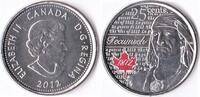Canada Canada 25 Cents 2012 War of 1812 Tecumeseh red -