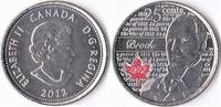 Canada Canada 25 Cents 2012 War of 1812 Brock in red -