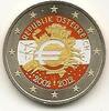 Gekleurde euromunten 2 Euro Oostenrijk 2012 10 jaar Euro Gekleurd 153/3 -