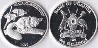 Oeganda Uganda 1999 500 Shilling 'Wild life-Galago' Zilver -