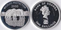 Oeganda Uganda 2000 2000 Shilling 'Wild life-Zebra' Zilver -