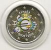 Gekleurde euromunten 2 Euro Spanje 2012 10 Jaar Euro Gekleurd 157/2 -