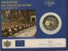 Speciale 2 euromunten 2 Euro Luxemburg 2007 Verdrag van Rome in Coincard -