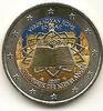 Gekleurde euromunten 2 euro Nederland 2007 Verdrag van Rome Gekleurd 044/2 -