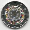 Gekleurde euromunten 2 Euro Nederland 2015 Europese Vlag Gekleurd -