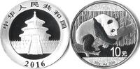 China China 2016 10 Yuan Pandabeer Zilver -
