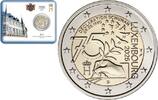 Speciale 2 euromunten 2 Euro Luxemburg 2025 '75 Jr. Schumanverklaring' in coincard met muntteken -