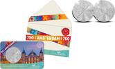 Nederland 5 Euro Nederland 2024 '750 jaar Amsterdam' Vijfje Eerste Dag Uitgifte in coincard. -