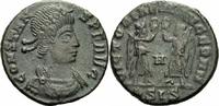 Römisches Kaiserreich Follis Constans Follis Siscia 347/348 VICTORIAE DD AVGGQ NN Victorien Kranz RIC 189 - R -