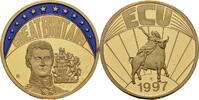 Deutschland Medaille EUROPE ECU SERIES GREAT BRITAIN GILDED PROOF LIKE GILT MEDAL 1997 #ME281 -