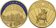 Deutschland Medaille EUROPE ECU SERIES SWEDEN SVERIGE GILDED PROOF LIKE GILT MEDAL 1998 #ME313 -