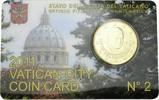 Vatikan 50 Eurocent Vatikan Vatican City Official Coin Card N° 2 2011 50 Eurocent R Rom BU UNC STGL -