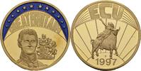 Deutschland Medaille EUROPE ECU SERIES GREAT BRITAIN GILDED PROOF LIKE GILT MEDAL 1997 #ME286 -