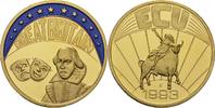 Deutschland Medaille EUROPE ECU SERIES GREAT BRITAIN GILDED PROOF LIKE GILT MEDAL 1993 #ME288 -