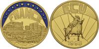 Deutschland Medaille EUROPE ECU SERIES FRANCE GILDED PROOF LIKE GILT MEDAL 1998 #ME299 -