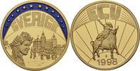 Deutschland Medaille EUROPE ECU SERIES SWEDEN SVERIGE GILDED PROOF LIKE GILT MEDAL 1998 #ME314 -